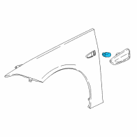 OEM Cadillac CTS Repeater Bulb Diagram - 10351682