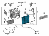 OEM 2021 Toyota Sienna Evaporator Core Diagram - 88501-0E190