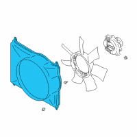 OEM Chevrolet Tracker Shroud, Engine Coolant Fan Diagram - 30025037