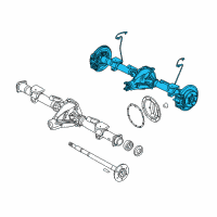 OEM 2009 Hummer H3T Rear Axle (4.56 Ratio) Diagram - 25920438