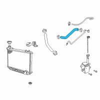 OEM Pontiac G8 Inlet Radiator Coolant Hose Assembly Diagram - 92457865