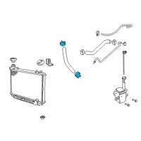 OEM 2009 Pontiac G8 Upper Hose Clamp Diagram - 90572598