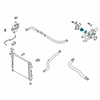 OEM 2020 Hyundai Veloster N Thermostat Assembly Diagram - 25500-2GTA0