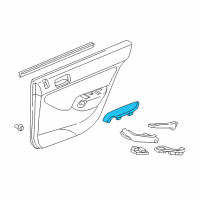 OEM 2004 Honda Civic Armrest Assembly, Right Rear Door (Ivory) Diagram - 83705-S5B-J01ZA