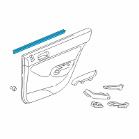 OEM 2002 Honda Civic Weatherstrip, RR. Door (Inner) Diagram - 72835-S5A-003