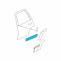 OEM 2008 Chevrolet Trailblazer Side Molding Diagram - 19149588