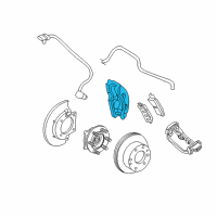 OEM Chevrolet Suburban 1500 Caliper Diagram - 25846386