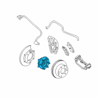 OEM 2000 GMC Yukon XL 2500 Wheel Hub Repair Kit Diagram - 15019007