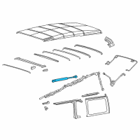 OEM Jeep Wrangler Soft Top Cylinder Diagram - 68398991AA