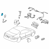 OEM 2001 Honda Accord OPDS Unit Diagram - 81334-S80-A63