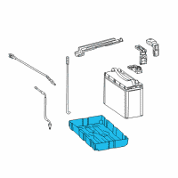 OEM 2011 Lexus CT200h Carrier, Battery Diagram - 74413-76010