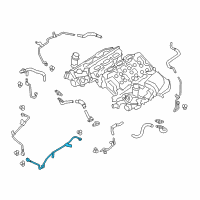 OEM 2021 Infiniti Q60 Tube-TURBOCHARGER Oil Feed Diagram - 15192-5CA1B