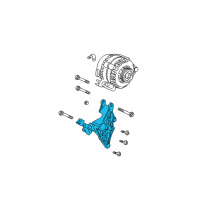 OEM 2005 Chevrolet Venture Alternator Front Bracket Diagram - 12567695