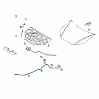 OEM 2008 Hyundai Elantra Cable Assembly-Hood Latch Release Diagram - 81190-2H000