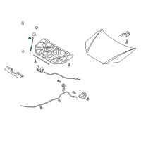 OEM 2009 Hyundai Elantra Rod Assembly-Hood Stay Diagram - 81170-2H001