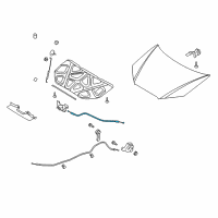 OEM 2007 Hyundai Elantra Cable Assembly-Hood Latch Release Diagram - 81190-2H100