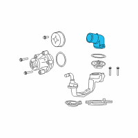 OEM Lincoln Navigator Water Outlet Diagram - 9L3Z-8592-A