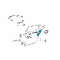 OEM 2008 Lexus LS460 Rear Door Lock Assembly, Right Diagram - 69050-50080