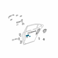 OEM 2016 Lexus LS600h Rear Door Inside Handle Sub-Assembly, Left Diagram - 67608-50230-A2