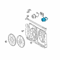 OEM 2009 Toyota RAV4 Fan Motor Diagram - 16363-28460