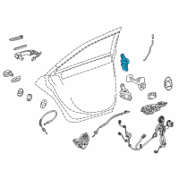 OEM 2017 Cadillac CTS Upper Hinge Diagram - 13581566