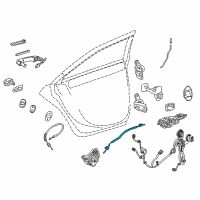 OEM 2018 Cadillac CTS Lock Cable Diagram - 23446629