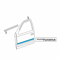 OEM 2002 Toyota Tundra Body Side Molding Diagram - 75732-0C010