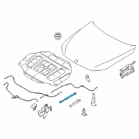 OEM 2010 BMW 760Li Gas-Filled Strut, Bonnet, Passive Diagram - 51-23-7-185-032