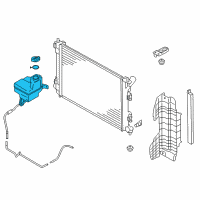 OEM 2015 Kia Forte5 Radiator Reservoir Diagram - 25430A7000