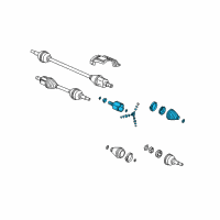 OEM Saturn Joint Kit, Front Wheel Drive Shaft Tri-Pot Diagram - 10393276