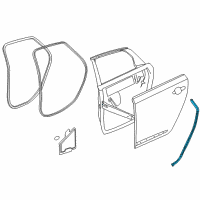 OEM 2014 Chevrolet Impala Rear Weatherstrip Diagram - 20944485