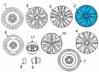 OEM 2022 Toyota Camry Wheel, Alloy Diagram - 42611-06J20