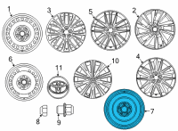 OEM 2021 Toyota Camry Wheel, Spare Diagram - 42611-42471