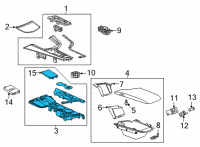 OEM Cadillac CT4 Cup Holder Diagram - 84782098