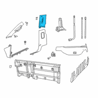 OEM 2019 Ram 3500 Panel-B Pillar Upper Trim Diagram - 1DX50HL1AB