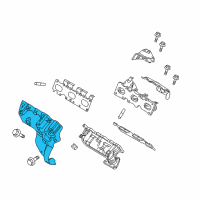 OEM Ford Police Interceptor Sedan Upper Shield Diagram - GB5Z-9Y427-A