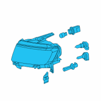 OEM Jeep Compass Headlamp Diagram - 68171214AC