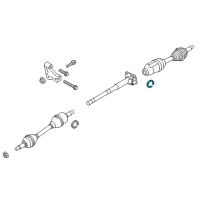 OEM 2012 Lincoln MKT Axle Nut Retainer Clip Diagram - 7T4Z-4B422-A