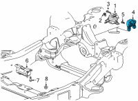 OEM 2022 Chevrolet Suburban Mount Bracket Diagram - 23353403