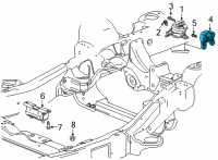 OEM 2022 GMC Yukon Mount Bracket Diagram - 23353403