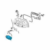 OEM 2007 Chevrolet Trailblazer Lock Assembly Diagram - 15110511