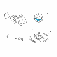 OEM Nissan Maxima Heater Unit-Front Seat Cushion Diagram - 87335-7Y360