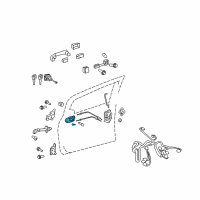 OEM 2008 Toyota Yaris Handle, Inside Diagram - 69205-52150-B1