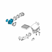 OEM 2003 BMW 330xi Throttle Body Diagram - 13-54-7-502-445