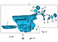 OEM 2022 Chevrolet Trailblazer Headlamp Assembly Diagram - 42778367