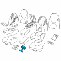 OEM 2000 Dodge Dakota Cup Holder Diagram - 5016907AA