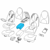 OEM 2003 Dodge Dakota Front Seat Cushion Cover Diagram - XC781DVAA