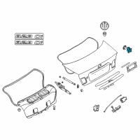 OEM BMW 325xi Trunk Lid Lock With Code Diagram - 51-24-7-053-471