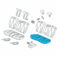 OEM 2020 Acura RDX Pad Complete , Rear Cushion Diagram - 82137-TJB-A21