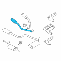 OEM Chrysler Concorde Exhaust Intermediate Pipe Diagram - 4581707AE